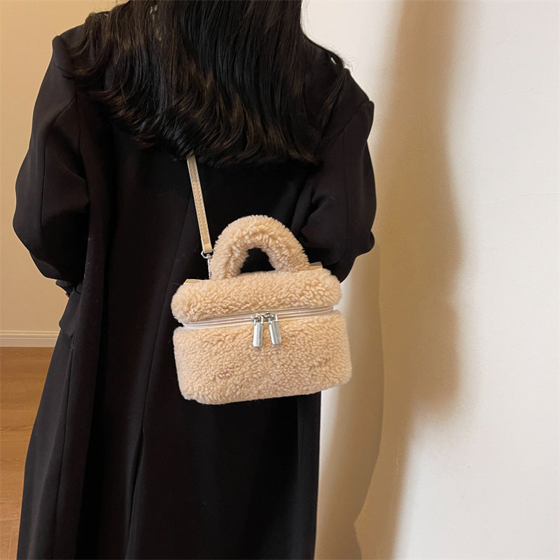 Fall Wool Tote Plush Lamb Bag