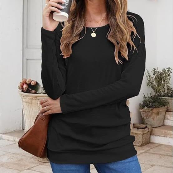 Spring Casual Long-Sleeve Loose T-Shirt