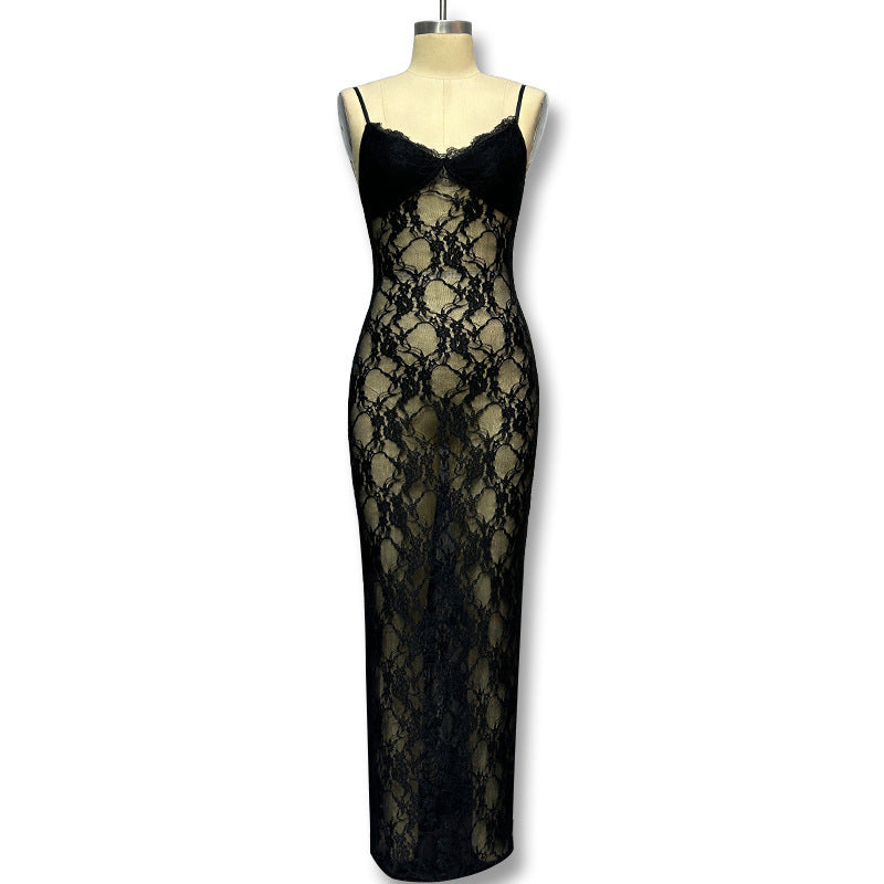 Lace Slim Dress Women&