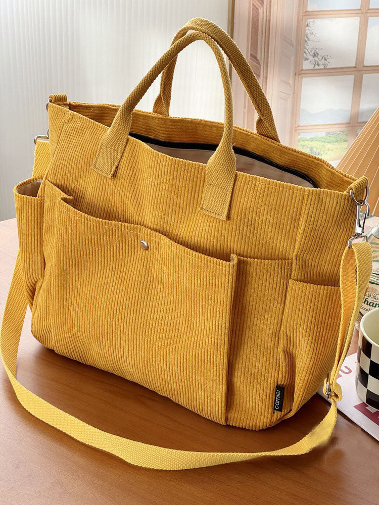 Thick Corduroy Shoulder Bag