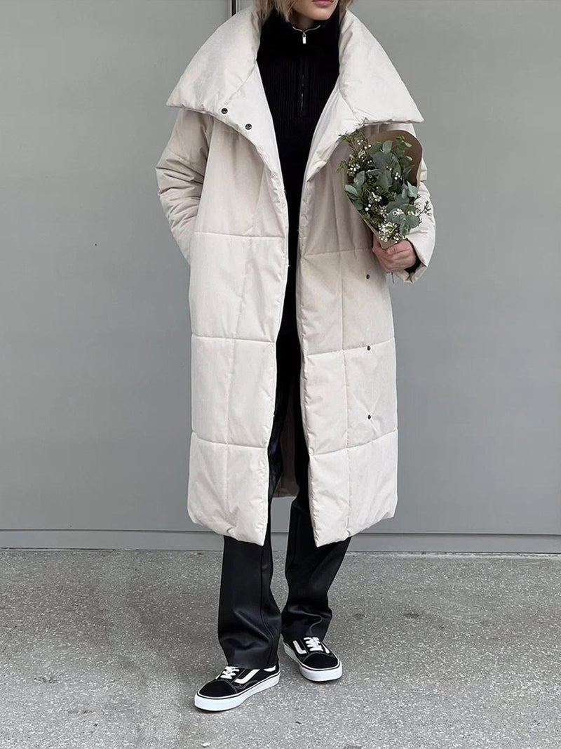 Chic Lapel Coat - Warm Cotton Jacket