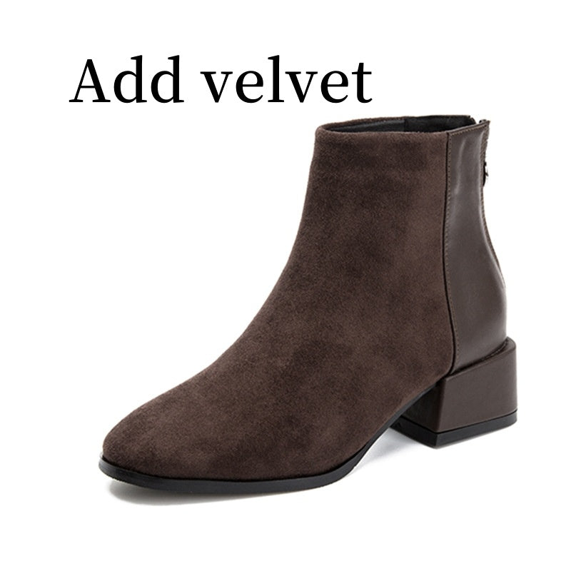 Retro Square Heel Chelsea Boots