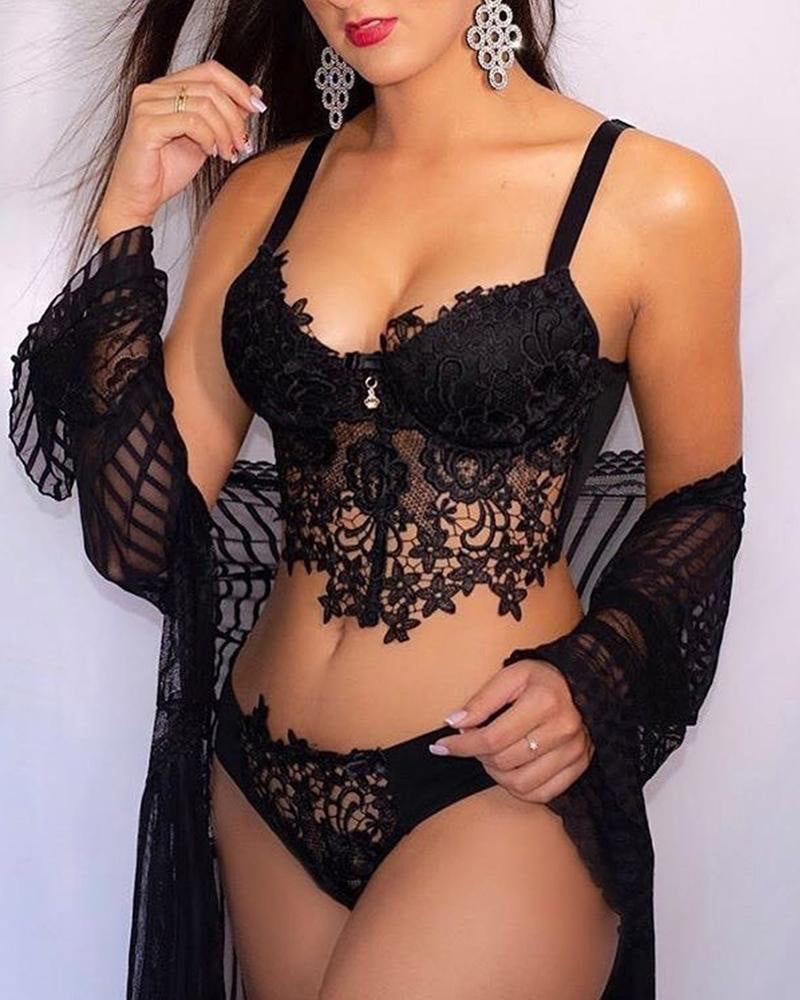 Sexy Lace Hollow Sling Lingerie for Women