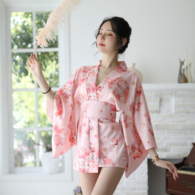 New Aexy Japanese Printed Kimono Lingerie Suit