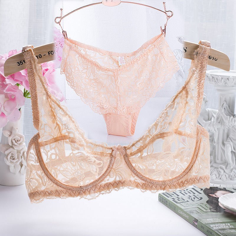 French Ultra-Thin Lingerie Bra & Panties Set