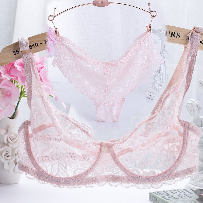 French Ultra-Thin Lingerie Bra & Panties Set