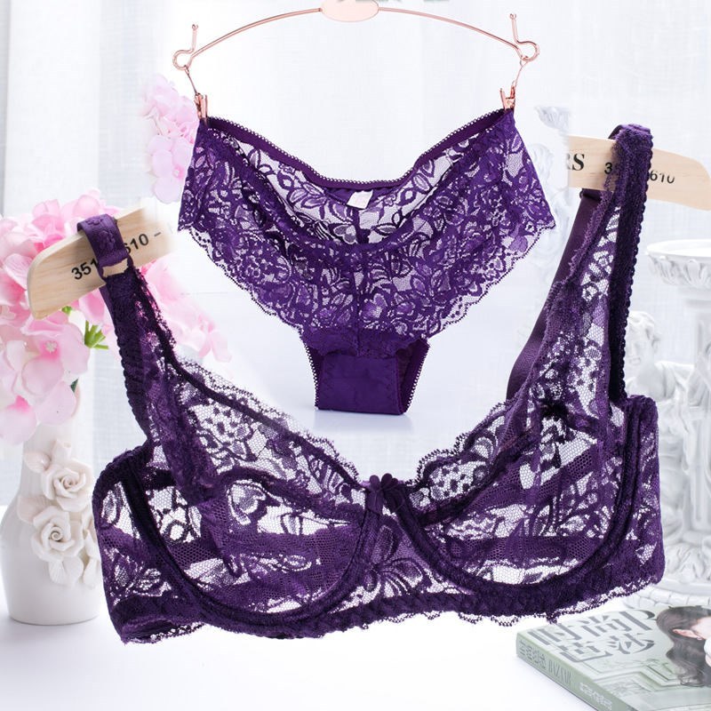 French Ultra-Thin Lingerie Bra & Panties Set