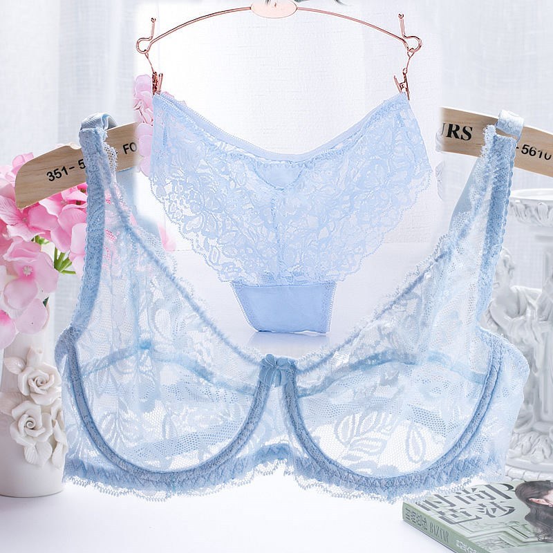 French Ultra-Thin Lingerie Bra & Panties Set