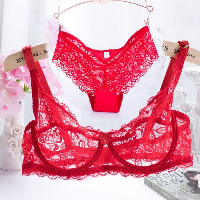 French Ultra-Thin Lingerie Bra & Panties Set