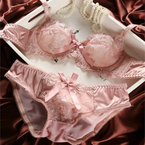 French Ultra-Thin Lingerie Bra & Panties Set