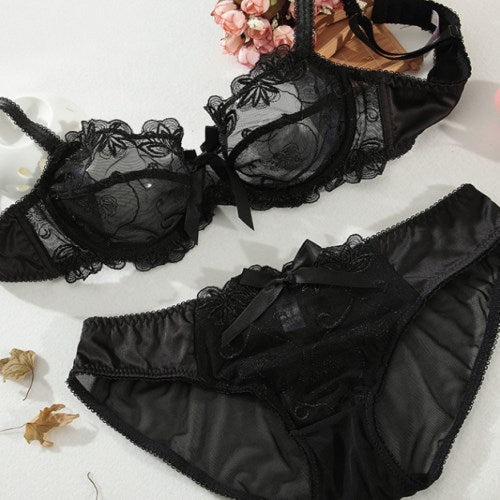 French Ultra-Thin Lingerie Bra & Panties Set