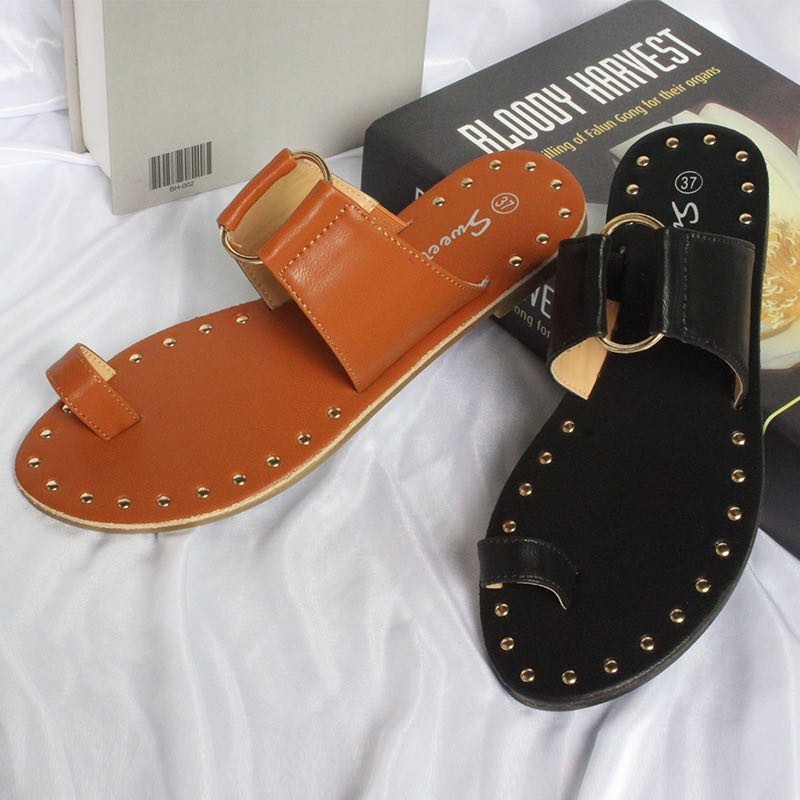 Flat Rivet Sandals for Women Plus Size 43