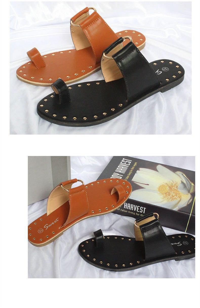 Flat Rivet Sandals for Women Plus Size 43