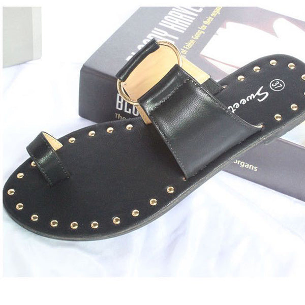 Flat Rivet Sandals for Women Plus Size 43