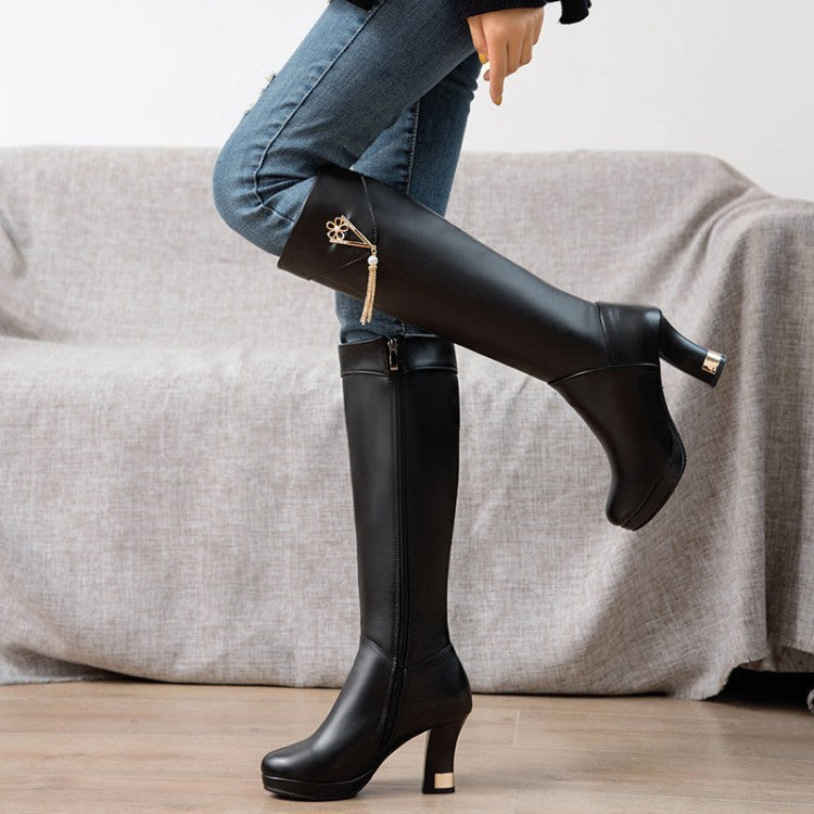 Thick Heel Round-Toe Martin Boots