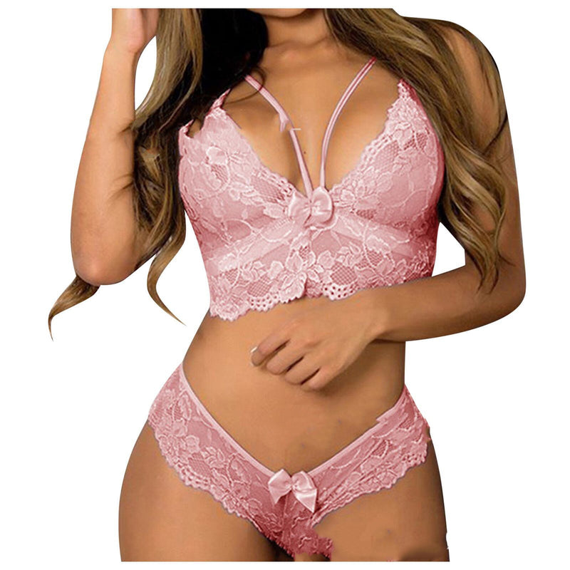 Plus Lingerie, Lace Bra, Two-Pc Set