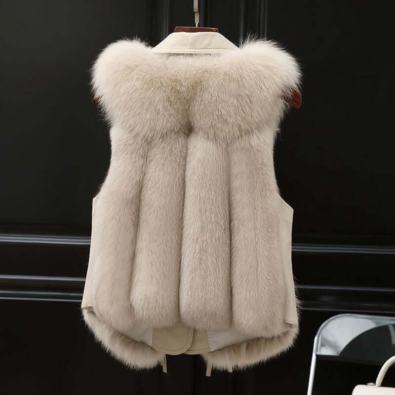 Fox Mix Fur Vest Coat - Short & Warm