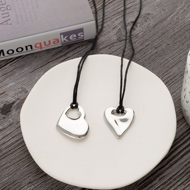 Letter Hollowed Heart Shape Necklace Design