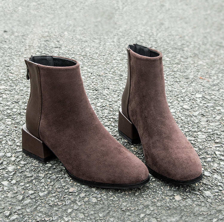 Retro Square Heel Chelsea Boots