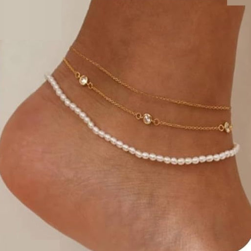 Classic Double Layer Minimalist Beach Anklet