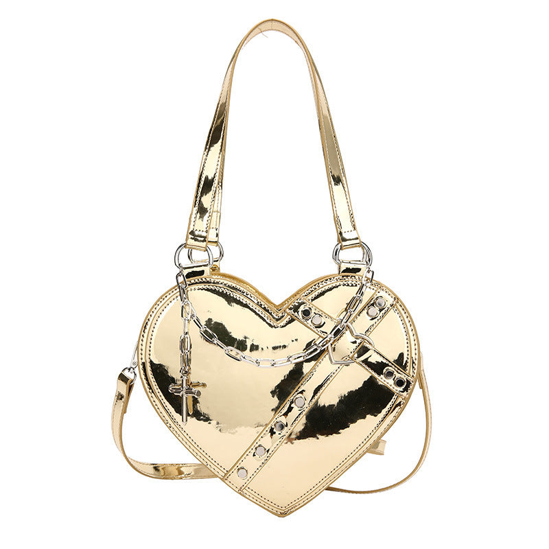 Heart-Shaped Large Chain Bag