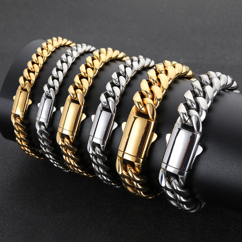 Spring Buckle Steel Bracelet