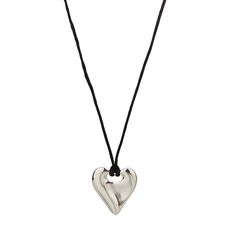 Letter Hollowed Heart Shape Necklace Design