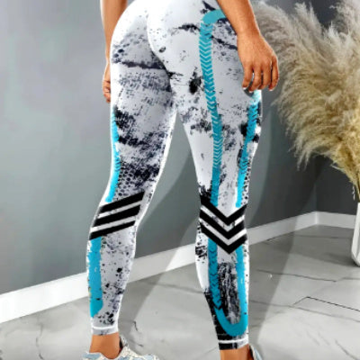 Printed High Waist Yoga Pants for Fitness