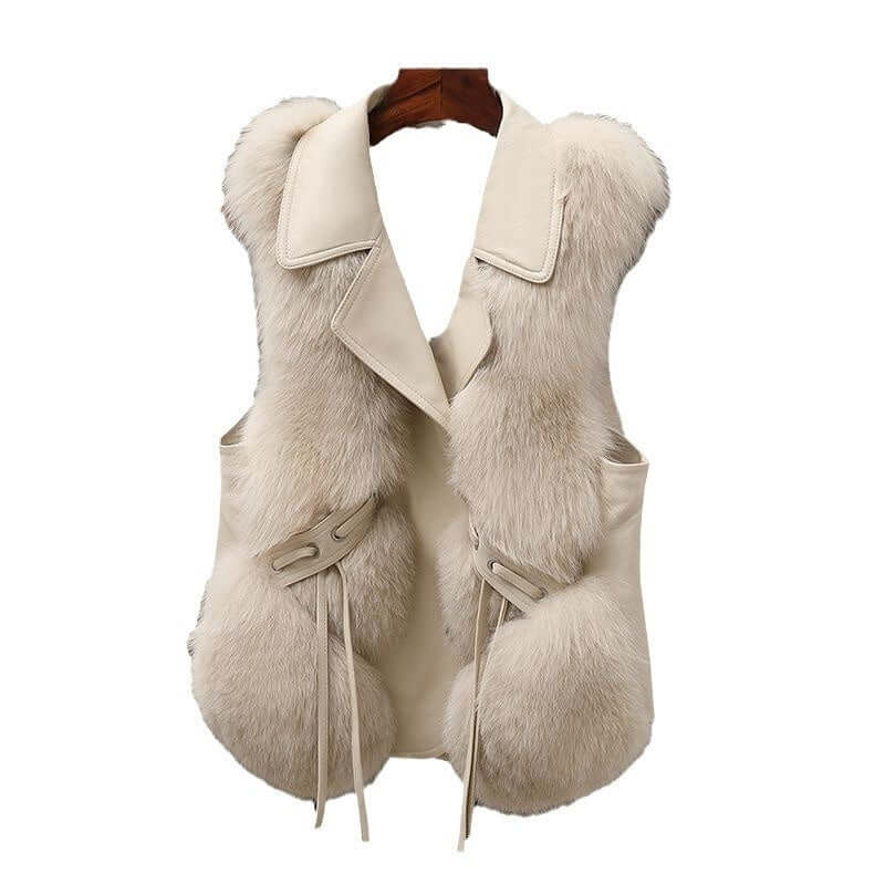 Fox Mix Fur Vest Coat - Short & Warm