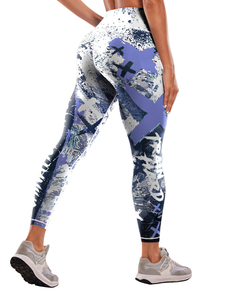 Printed High Waist Yoga Pants for Fitness