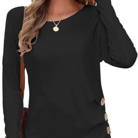 Spring Casual Long-Sleeve Loose T-Shirt