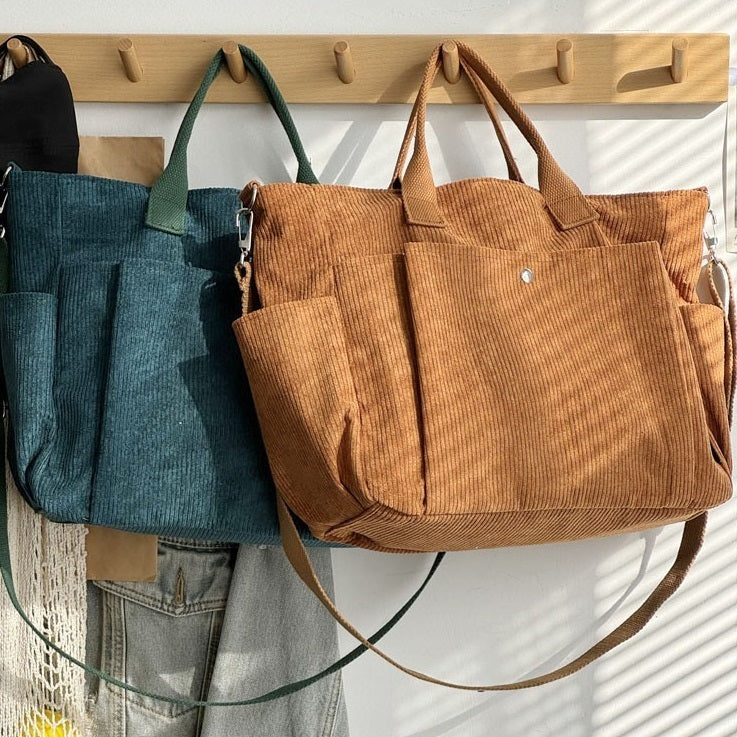 Thick Corduroy Shoulder Bag