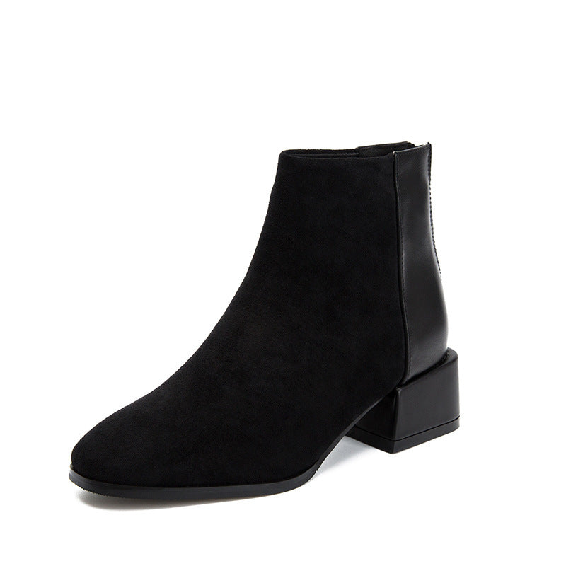 Retro Square Heel Chelsea Boots