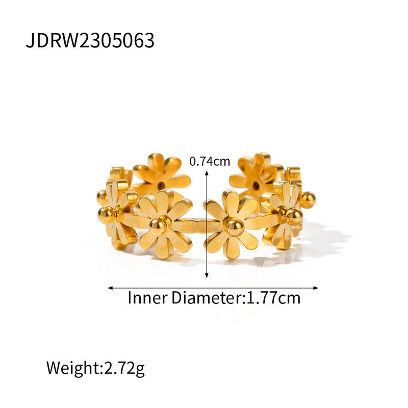 Summer 18K Gold Flower Ring