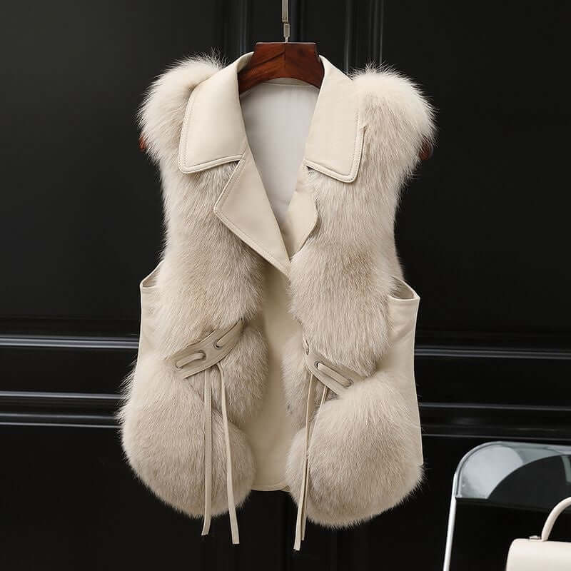 Fox Mix Fur Vest Coat - Short & Warm