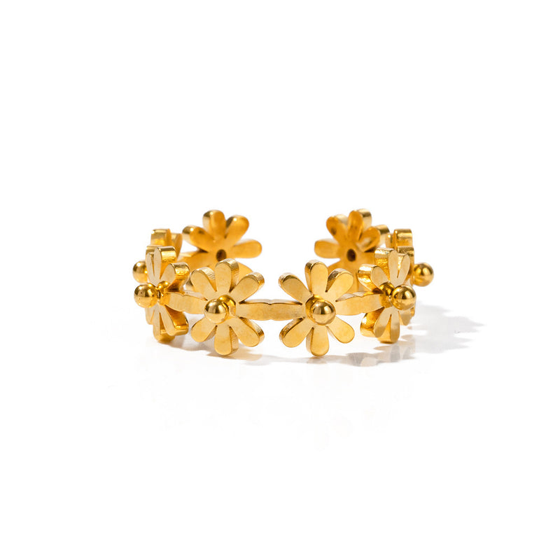 Summer 18K Gold Flower Ring