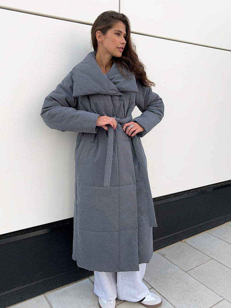 Chic Lapel Coat - Warm Cotton Jacket