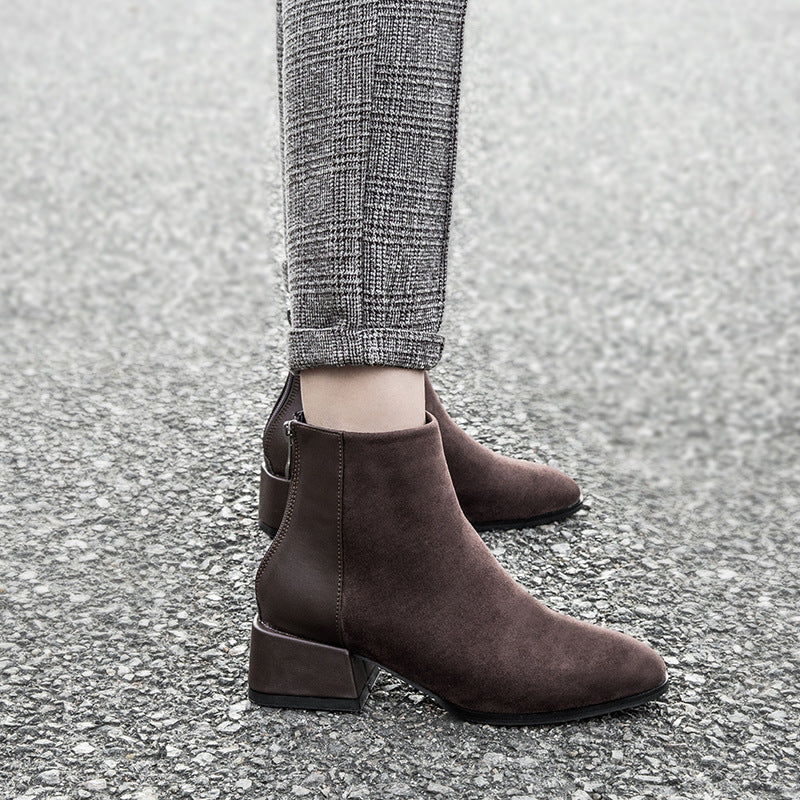 Retro Square Heel Chelsea Boots