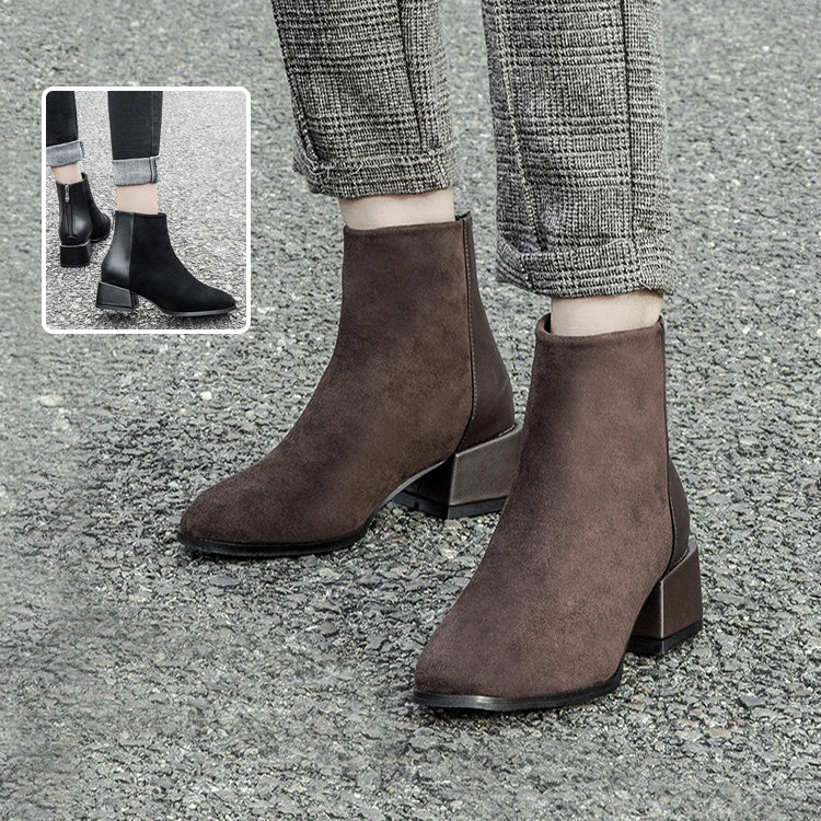 Retro Square Heel Chelsea Boots