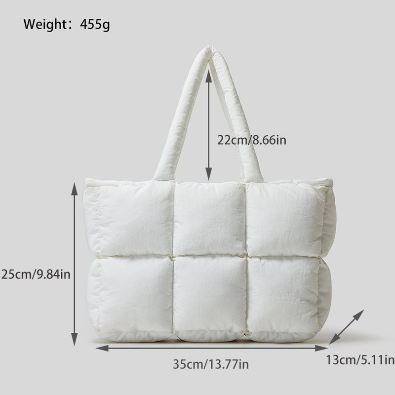 Soft Cotton Down Handbag for Women