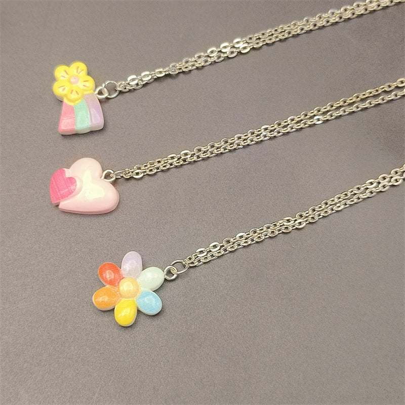 Dopamine Heart Rainbow Necklace