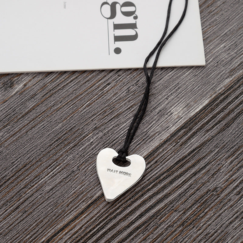 Letter Hollowed Heart Shape Necklace Design