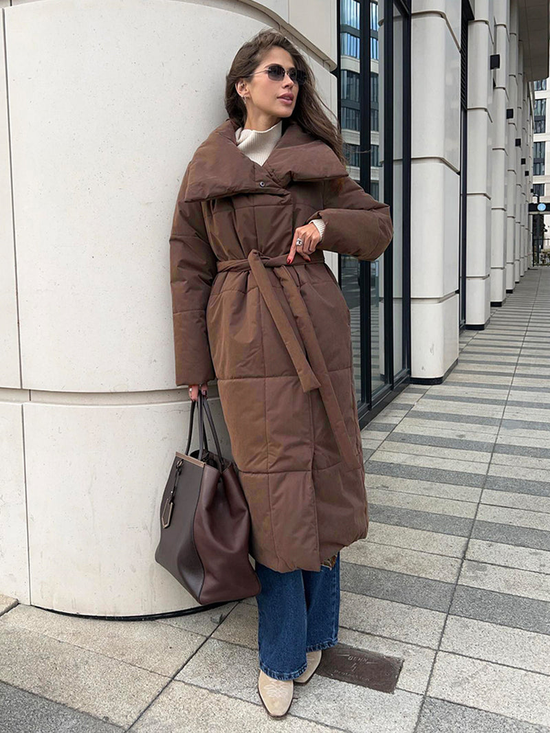 Chic Lapel Coat - Warm Cotton Jacket