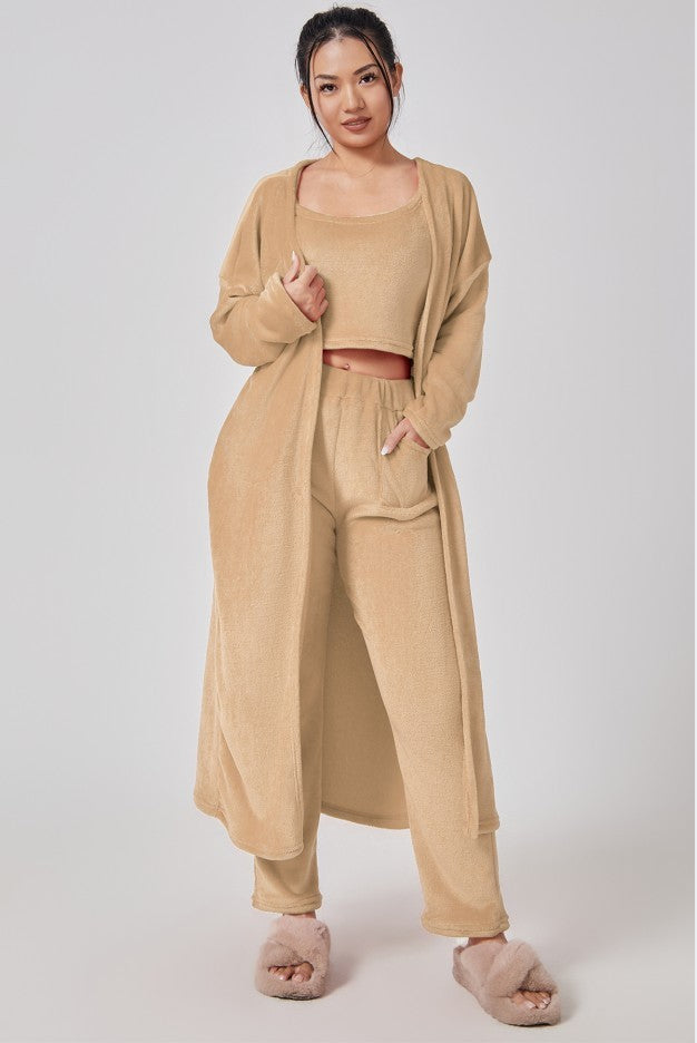 3-Piece Cozy Pajama Lounge Set - Women&