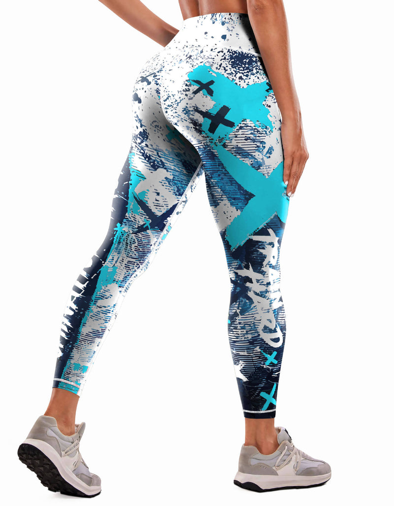 Printed High Waist Yoga Pants for Fitness