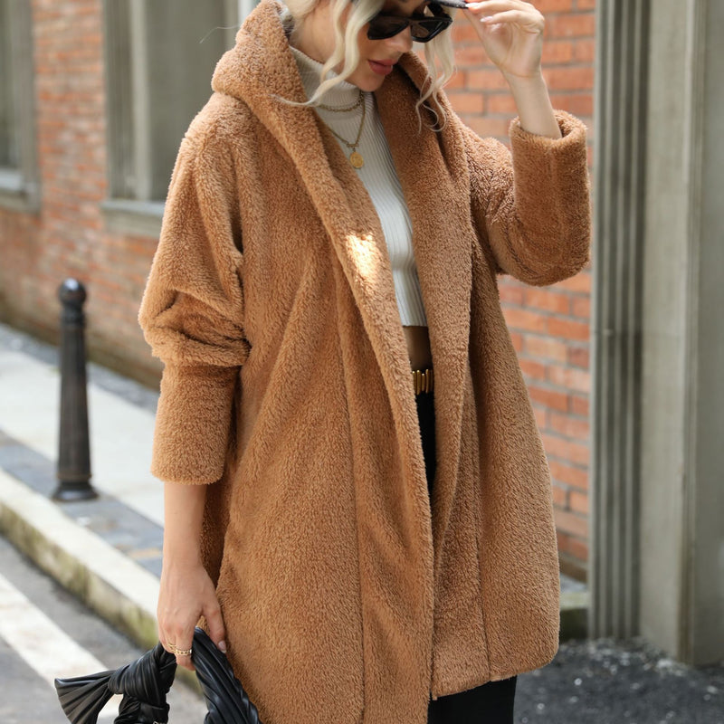 Solid Color Loose Lapel Coat