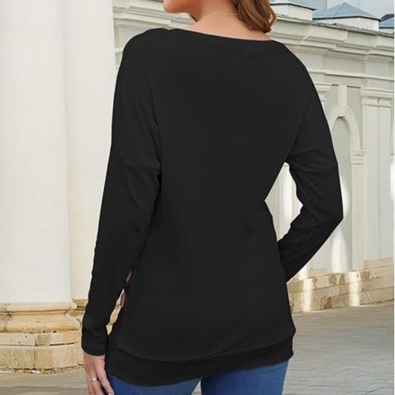 Spring Casual Long-Sleeve Loose T-Shirt