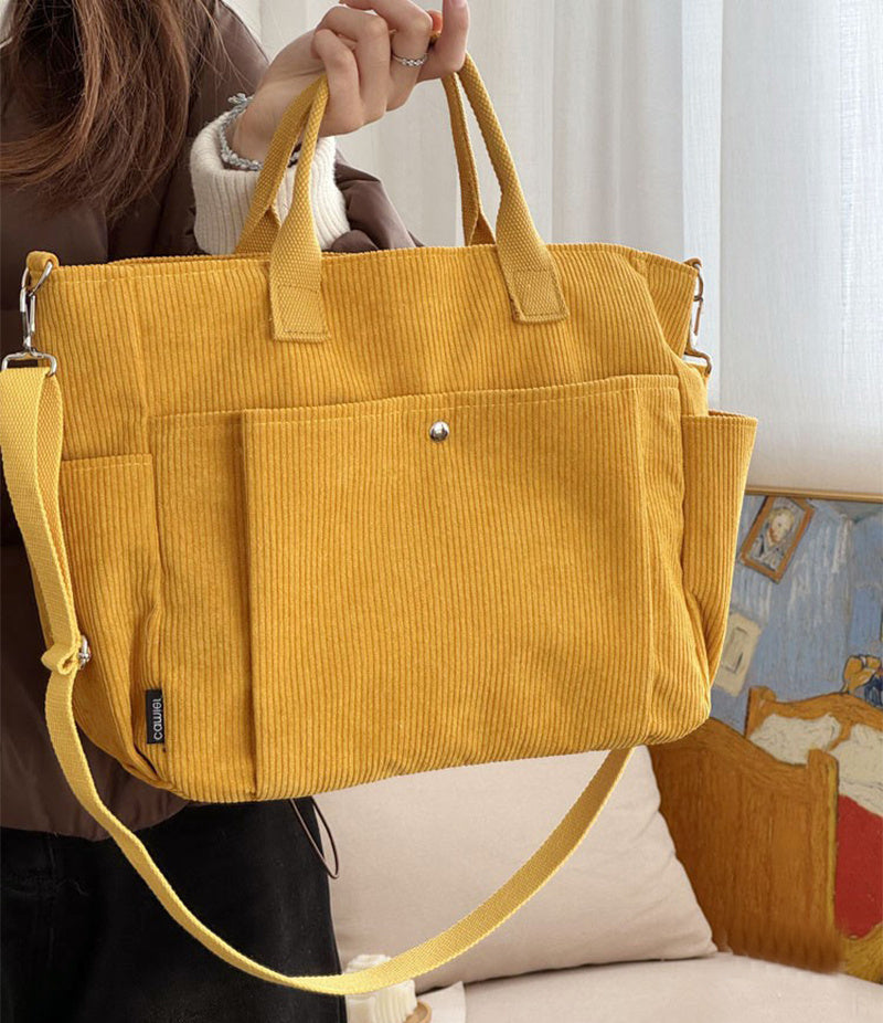 Thick Corduroy Shoulder Bag