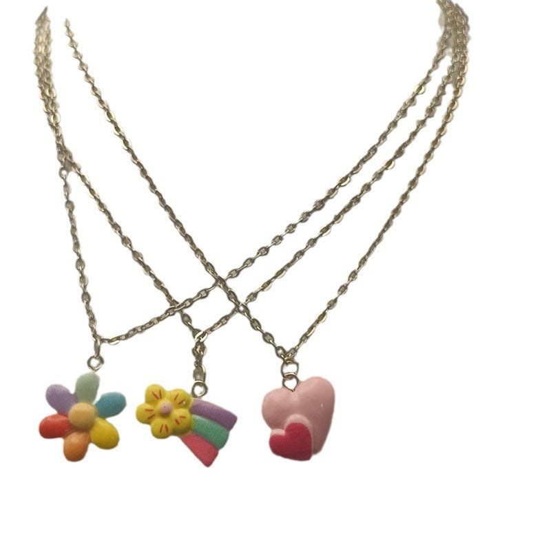 Dopamine Heart Rainbow Necklace