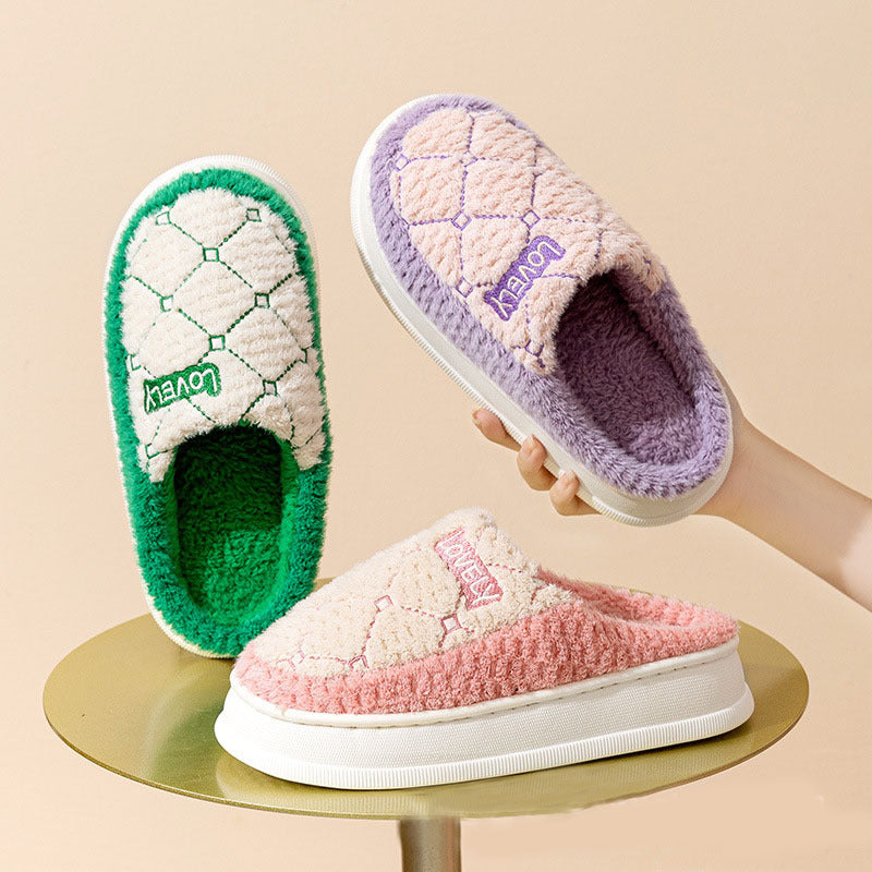 Thick-Soled Non-Slip Fluffy Slippers